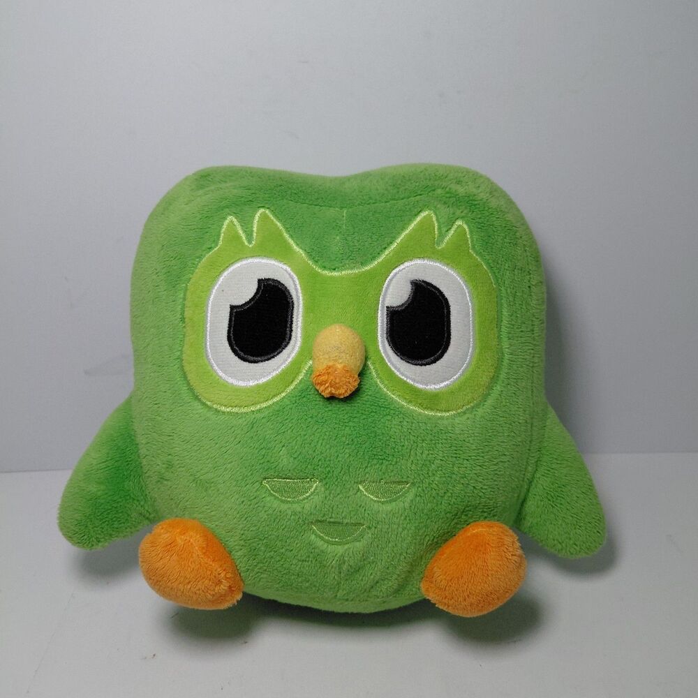 Duolingo Duo Owl Plush 8in Soft Polyester Language Learning